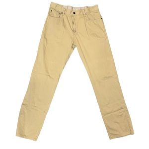 Serge Blanco Pants Mens 33 x 32 Beige Brown Chinos Slacks Khakis Trousers France